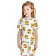 thumbnail image 4 of Balery Cute Duck With Headphone Conjunto de Pijama Infantil de Manga Corta con Estampado – Ropa de Dormir de Algodón Suave-Medium, 4 of 4