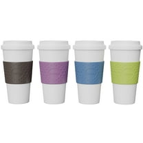 Copco Acadia Insulated 16oz Reusable To Go Mug 4-Pack (Brown, Plum, Blue, Green)