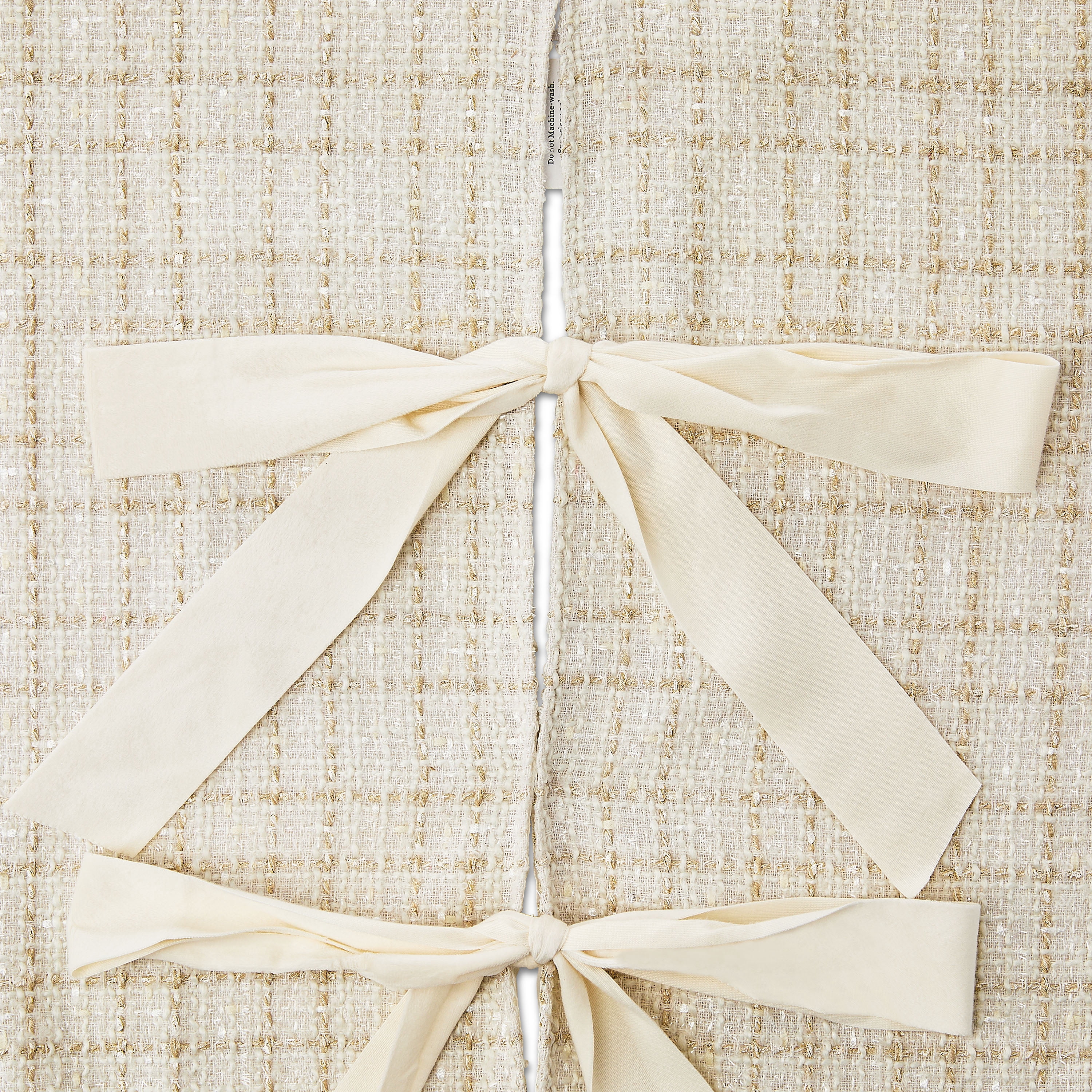 White Tweed Christmas Tree Skirt, 56", by My Texas House