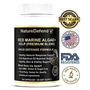 NatureDefend Red Marine Algae + Kelp Supplement – Immune Support, 60 Capsules, Veteran-Owned, Made in the USA