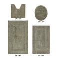 thumbnail image 2 of Better Trends Bath Rug 4 Piece Set 100% Cotton Soft Bathroom Seat Covers Water Absorbent Reversible Machine Washable for Bathroom Decor U-Shaped Toilet Base Contour Lid CoverBeige Lux Collection, 2 of 4