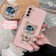 thumbnail image 1 of Applicable To Samsung Galaxy S21 S22 Plus S21 FE S21 S22 Ultra Stand Mobile Phone Case New Quicksand Astronaut Stand Mobile Phone Case, 1 of 5