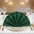 thumbnail image 3 of REGALWOVEN Set of 12 Cloth Napkins, Polyester Washable and Reusable Table Dinner Napkins for Home, Restaurant, Weddings, and Parties Dark Green 17x17inch, 3 of 6