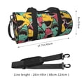 thumbnail image 4 of Gaeub Angry Shark Pattern Lightweight Travel Cylinder Bag Gym Tote Bag Sports Training Duffle Bag with Pockets and Straps, 4 of 8
