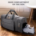 thumbnail image 2 of Bolsa de lona Gonex de 60 litros con compartimento para zapatos, color gris, 2 of 7