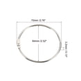 thumbnail image 2 of Uxcell 2.8" OD 2.5" ID Loose Leaf Rings Binder Ring Steel for Book DIY Scrapbook Notebook, Silver 24 Pack, 2 of 5