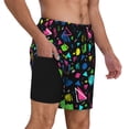 thumbnail image 2 of Fuzoiu Geometric 1980s Styled Print Men's Swim Shorts,Quick-Dry Double-Layer Swim Trunks,Board Trunks,Beach Shorts Swimwear Bathing Suits-XX-Large, 2 of 6