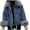 Blue, variant on Womens Denim Jackets Plus Size Denim Jackets for Women Clearance Casual Short Pockets Long Sleeve Thickened Plush Jacket Coat