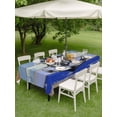 thumbnail image 4 of Outdoor Tablecloths with Umbrella Hole & Zipper, Nautical Anchor 60 x102 Inch Rectangle Tablecloths, Vintage Navy Blue Wooden Boards Country Waterproof Table Cloth, Patio/Pool/Picnic Table Covers, 4 of 8