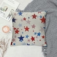 thumbnail image 2 of Shiartex 4th of July Pillow Cover Blue and Red Stars Throw Pillows Patriotic Independence Memorial Day Colorful Cushion Cases Outdoor Decorative Farmhouse for Sofa White, 2 of 5
