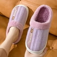 thumbnail image 5 of Vedolay Slippers for Women 2023 Winter Indoor Outdoor Slippers Plush House Shoes Purple,36, 5 of 5