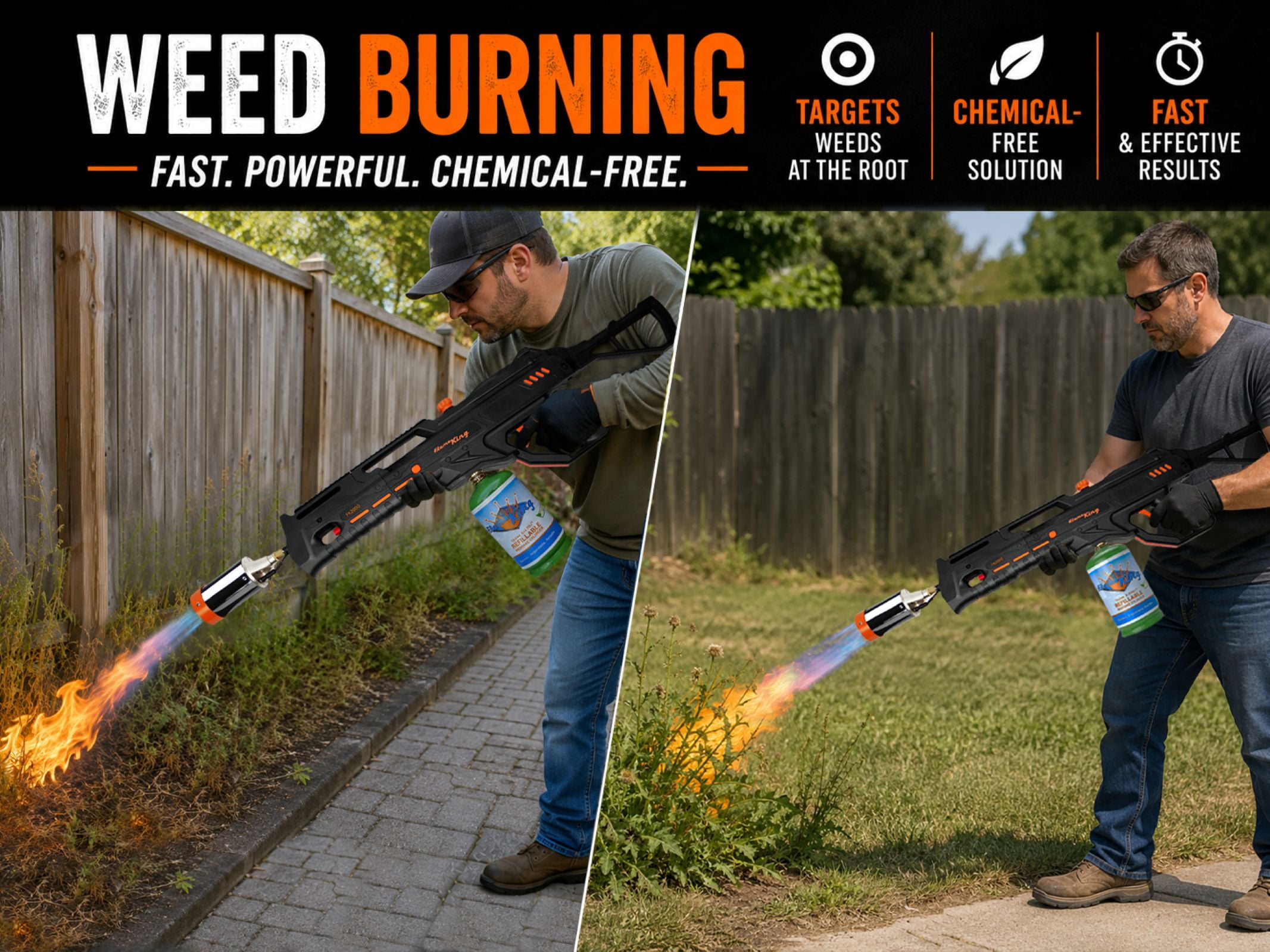 Flame King BlazeTac Propane Torch Gun Weed Burner with Trigger Ignition