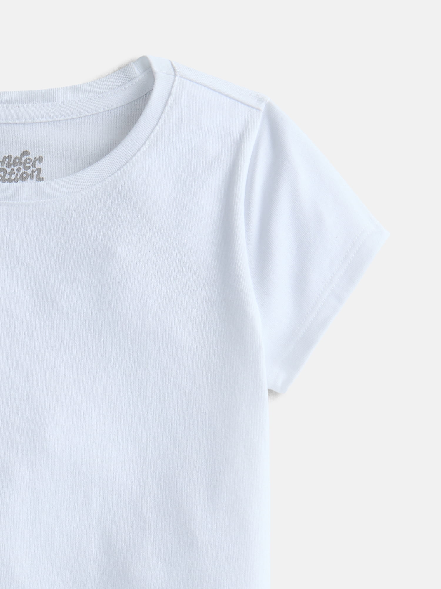 Wonder Nation Girls Kid Tough Tee with Short Sleeves, Sizes 4-18 & Plus