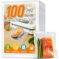 thumbnail image 1 of Precut Vacuum Sealer Bags for Food, 100 Gallon 11" x 16", Food Long-Term Storage and Sous Vide Commercial-Grade Bag, BPA Free for Microwave, Boiling,Sous Vide, Refrigerator, 1 of 8