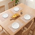 thumbnail image 3 of Set of 6 Leather Placemats for Kitchen Dining Table Decor, Washable, Heat-Resistant Table Mats Beige 16.9x11.8inch, 3 of 6