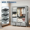 thumbnail image 5 of HioHa Portable Closet Organizer, 4-Shelf Transformable Clothes Rack, Nonwoven Fabric Storage for Bedroom, 5 of 8
