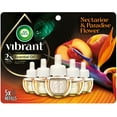 thumbnail image 1 of Air Wick Vibrant Plug In Scented Oil Refill 5Ct Nectarine & Paradise Flower Air Freshener Essential Oils, 1 of 5