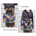 thumbnail image 6 of 16" Laptop Briefcase for Work Travel Laptop Shoulder Bag Carrying Handbag Laptop Case Colorful Splashes and Brushstrokes, 6 of 8