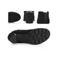 thumbnail image 2 of Unique Bargains Round Toe Platform Mirror Heeled Chunky Heels Boots for Women Black (Size 6.5), 2 of 4