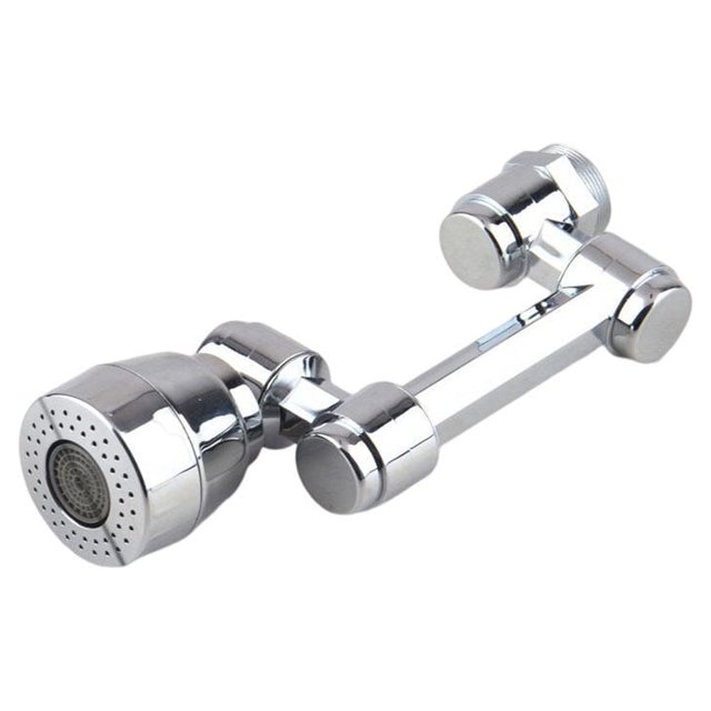 Transemion Faucet Extender Replacement Electroplate Anti-corrosive 180 Degree Rotary Adjustable Bathroom Sink Tap Extension Accessories 2 Gear Type 2