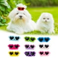 thumbnail image 3 of Mightlink Pet Hairpin Handmade Bright Color Ultra-Light Easy-wearing Smooth Surface Dress Up Gift Heart Shape Sunglasses Dog Cat Teddy BB Clip Pet Accessories, 3 of 7
