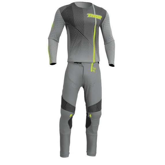 Thor 2023 Prime Tech Offroad Motocross Jersey Pant Combo Gray/Black (XX-Large / 38)
