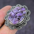 thumbnail image 2 of Natural Copper Charoite Gemstone Handmade 925 Sterling Silver Ring Size 7, 2 of 2
