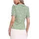 thumbnail image 3 of INSPIRAR CHIC Blusa de manga corta con volantes y cuello Peter Pan de flores para mujer M Verde, 3 of 6