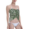 thumbnail image 4 of Kll Green Snakeskin Print Women'S Sarong Coverups Short Bathing Suit Wrap Skirt Beach Wrap Swimsuit Cover Ups, 4 of 7