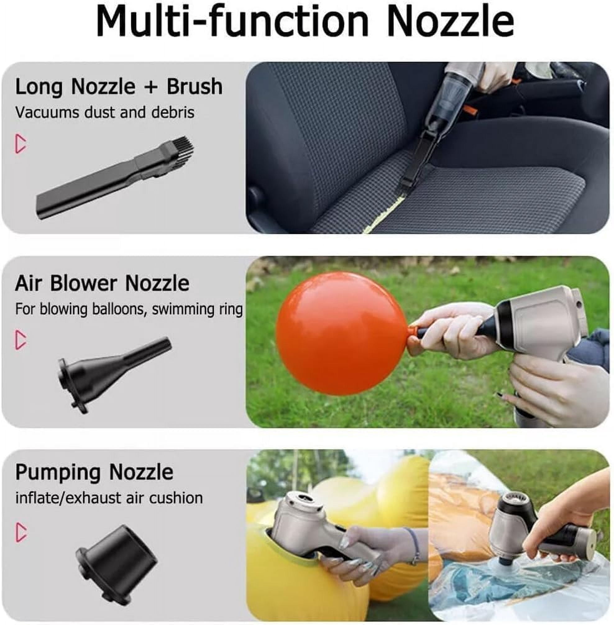 Car Vacuum, Rechargeable Cordless Vacuum for Car, Wireless Handheld Car Vacuum Cleaner Strong Suction (V3)