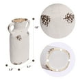 thumbnail image 3 of Quoowiit White Ceramic Rustic Vase with 2 Handles, 7.87 Inch Boho Flower Farmhouse Vases Decorative Terracotta Vase for Living Room Decor, 3 of 9
