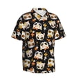 thumbnail image 2 of Daiia Flower Fox Hawaiian Shirt for Men Gentle Cotton Regular Short Sleeve Casual-Small, 2 of 9