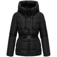 thumbnail image 4 of Marikoo Women’s Belted Puffer Jacket with Hood - Water-Repellent - Adjustable Waist - Himee 16, 4 of 9