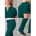 thumbnail image 4 of Adar Addition Go-Higher Scrub Set For Women - Notched V-Neck Scrub Top & Skinny Cargo Scrub Pants - A9600 - Dark Teal - 3X, 4 of 7