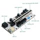 thumbnail image 4 of Nueva versión 010-x Pcie Riser 1x a 16x Usb3.0 60mm Sata3.0 extensión gráfica con Flash Led Compatible con Gpu, 4 of 5