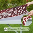 thumbnail image 6 of Boho Style Square Table Cover 36x36 Inch with Stretch Elastic Hem, Floral Design for Card Tables and Patio Settings, 6 of 6