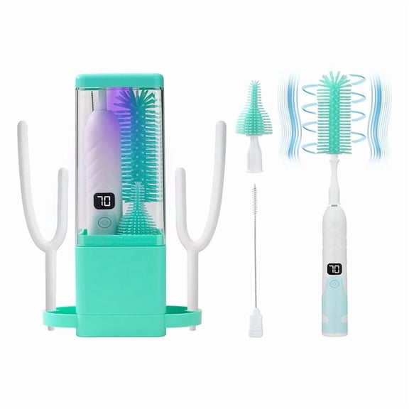 Electric Bottle Brush Cleaner,Electric Baby Bottle Brush Cleaner, Baby Bottle Washer,Automatic Bottle Cleaner Brush,A