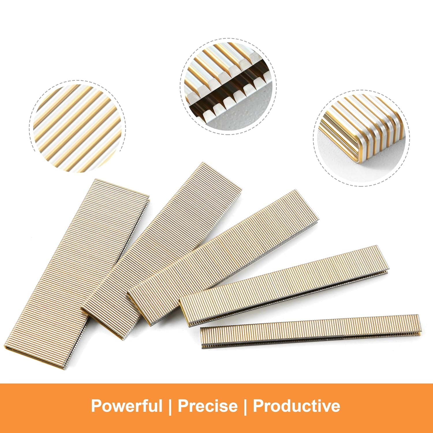 18 Gauge 1/4" Narrow Crown Staples,18GA Nail Gun Nails Assorted, Suitable for Most Brand of 18 Gauge Pneumatic and Electric Stapler Nailer (1/2",3/4",1",1-1/4",1-1/2":4000PCS)