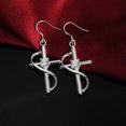 thumbnail image 4 of EOEMY 925 Sterling Silver Charms Earrings Beautiful Crystal Cross For Women Wedding, 4 of 5