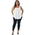 thumbnail image 3 of DARING DIVA Women's Plus Tank Tops Sleeveless Spaghetti Strap Loose Fit 3X White, 3 of 6
