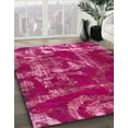 thumbnail image 2 of Ahgly Company Indoor Round Abstract Raspberry Red Persian Area Rugs, 5' Round, 2 of 6