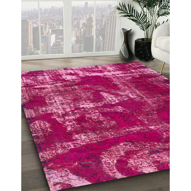 Indoor DoorMat Raspberry Shades - Colorful Sisal Rug