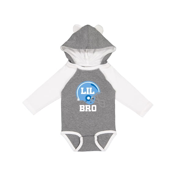 Inktastic Little Bro Football Brother Boys Long Sleeve Baby Bodysuit