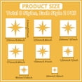 thumbnail image 3 of 8Pcs Large Stencil Painting on Wood Reusable Different Size Plastic 5 Point Star Template Paint Stencils, 3 of 5