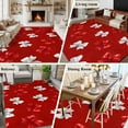 thumbnail image 5 of 8'x10' Area Rugs, Red White Bow Indoor Outdoor Area Rug for Living Room Bedroom, Modern Art Watercolor Bowknot Washable Bathroom Rugs Kitchen Floor Carpet Mats Home Decor Aesthetic, 5 of 8