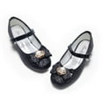 thumbnail image 2 of Stelle Girls Mary Jane Glitter Shoes Low Heel Princess Dress Shoes,Toddler Little Girls Crown Flower Girl Wedding Party Dress Pump Shoes,Black, 2 of 6