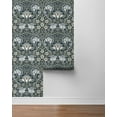 thumbnail image 4 of NextWall Bluestone Vintage Rose Peel and Stick Wallpaper, 4 of 9