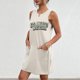 thumbnail image 4 of Vestido de Verano para Mujeres, Vestido de Cuello Redondo sin Mangas de Bolsillo de Impresión de Moda Casual Hecha de 95% Poliéster 5% Spandex para Primavera Verano, Vestido Sexy para Mujeres, 4 of 5