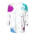 thumbnail image 5 of Hauts à Manches 3/4 pour Femmes, T-shirt Imprimé Mode, Blouse à Manches 3/4, Col Rond, Hauts Décontractés, T-Shirts à Manches Longues pour Femmes en Liquidation, 5 of 5