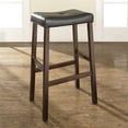 thumbnail image 2 of Crosley 30" Faux Leather Saddle Bar Stool in Mahogany (Set of 2), 2 of 7